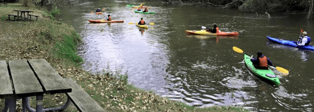 Staged Kayaks, Fall Paddle | Rocktown Adventures