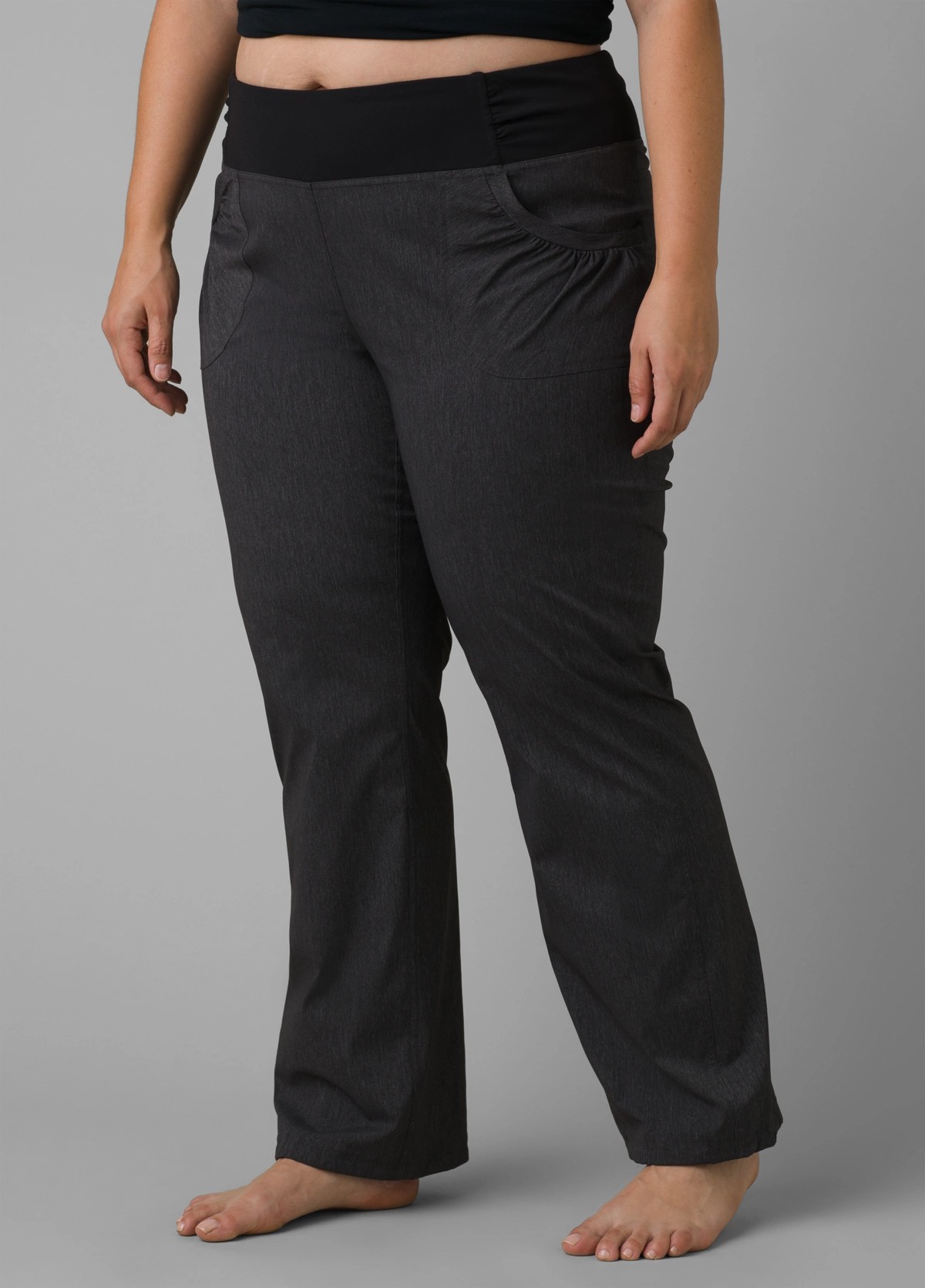 prAna Women's Contour Tall Pants, Charcoal Heather, Medium, Pants
