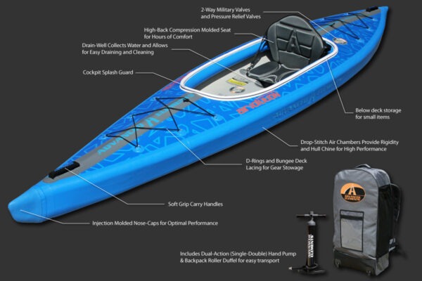 Advanced Elements AirVolution™ Recreational Kayak with Pump - Image 4